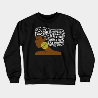 HBCU Black Queen Hair Art Crewneck Sweatshirt